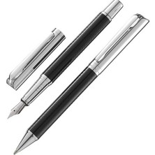 Steelpen Dolmakalem + Tükenmez Plus Siyah Krom Desenli 5083