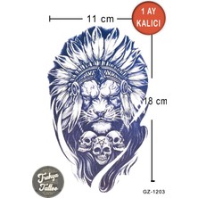 Trakya Tattoo 1 Ay Kalıcı Dövme Yarım Kol Kızıderili Aslan Geçici Dövme