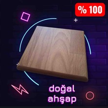 Ekübya Home % 💯 Doğal Ahşap Kesme Tahtası - Sunum Standı - Çay Kahve Sunum Standı - 2