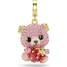 Swarovski Idyllia Charm Karışık Kesim Ayıcık Pembe Sarı Altın Rengi Kaplama