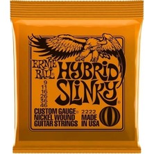 Ernie Ball P02222 Hybird Slinky Nickel 09-46 Elektro Gitar Teli USA Menşeli Yüksek Kalite