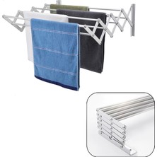 Depolife 85CM-9 Çubuk Alüminyum Akordiyon Çamaşır Balkon Kurutma Askısı Paslanmaz Özellikli