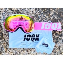 Schulzz Ioqx Renkli Unisex Kayak Snowboard Gözlüğü UV400 Anti Sis Açık Pembe Polikarbonat Malzeme