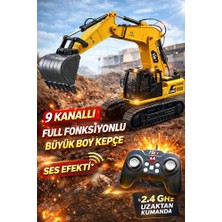 Scntoys Uzaktan Kumandalı Full Fonksiyon Şarjlı Işıklı Kepçe 360 Derece Dönen Kepçe 9 Kanallı Dev Boy