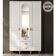 Comiet Lavanta  3 Kapak Mdf Ayaklı Tasarım Gardırop
