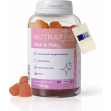 Nutrafine Skin & Hair Gummy – Hidrolize Kolajen, Hyaluronik Asit, Glutatyon ve Biotin Içeren Cilt&saç Gummies