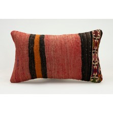 Kilim Wholesale El Yapımı Eski Kilimden Yapılmış Vintage Kırlent Kılıfı, Yün, 30X50 cm