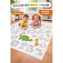 Makinada Yıkanabilir Tekrar Boyanabilir Boyama Örtüsü 100X150(BOYAMA Kalemi Hediyeli)