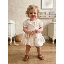 Butik Kız Bebek %100 Pamuklu Çiçek Desenli Elbise