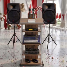 Lastvoice School Paket-2 Okul Tören Ses Sistemi Full Set (Hoparlör Anfi Mikrofon Stand)