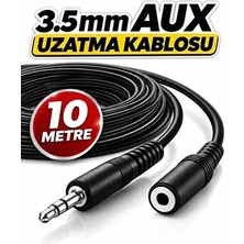 Derwell 10 Metre 10MT 3.5mm Erkek Kadın Ses Kulaklık Uzatma Kablosu Telefon Tablet Ses Aux Adaptör Jak Kablosu Ses Uzatma Ara Kablo