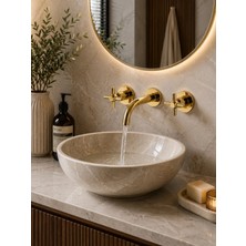 FUALORA 3 Delikli Ankastre Lavabo Bataryası Gümüş