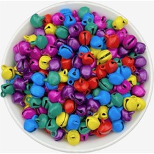 Hedef Bijuteri 25 Adet 10 mm Renkli Kulplu Zil, Çan, Çıngırak, Metal Amigurumi Zili Aksesuar Yapımı