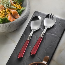 Aryıldız Positano 2 Parça Salata Servis Seti Bordo