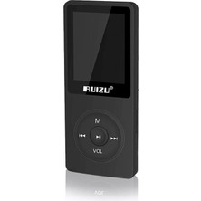 Ruizu X02 Ultra İnce MP3 Çalar 4GB FM Radyo Siyah 1.8 inç TFT Ekran ile Hafif ve Dayanıklı