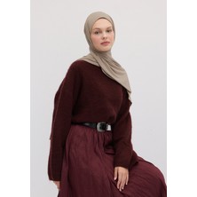 Fresh Scarfs Bambu Penye Şal Vizon