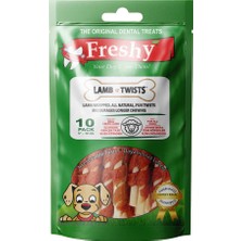 Freshy Kuzu Etli Burgu Çubuk Köpek Ödülü 10 Adet 12 cm Doğal İçerikle Sağlıklı Ödül