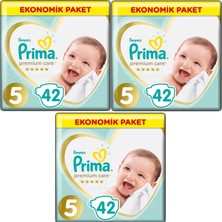 Prima Premium Care 5 Numara Bantlı Bebek Bezi 11 - 16 kg 126 Adet Ekonomik Paket
