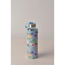 Tohana H2O Gül Desen Kılıflı Cam Matara 500 ML