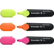 Schneider 150 Canlı Renkler Fosforlu Kalem Set 3'lü Kesik Uçlu Su Bazlı Mürekkep