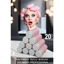 Uravas Store Turk Isıtmalı Sulu Bigudi 2.5 cm 20 Adet Solingen Professional