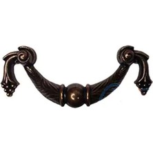 Uravas Store Dekoratif Zamak Üzümlü Kulp - 64MM, Eskitme, 1 Adet