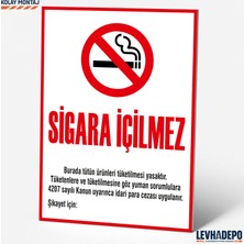 Levhadepo Sigara Içilmez Uyarı Levhası Dekota