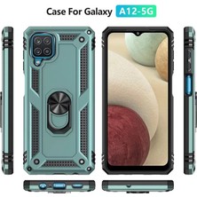 Uravas Store Samsung Galaxy A22 Kılıf Sofya Yüzüklü Silikon Kapak - Yeşil