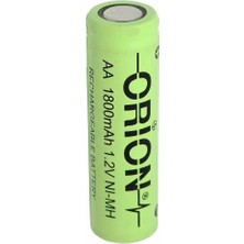 ORION Ni-Mh AA 1800 mAh 1.2V Şarj Edilebilir Kalem Pil Yüksek Performanslı Uzun Ömürlü