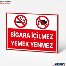 Levhadepo Sigara Içilmez Yemek Yenmez Uyarı Levhası Dekota