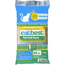 Catbest 20 Lt Kedi Kumu Kokusuz Doğal Çam Peleti Topaklanmayan Yüksek Emici Özellik