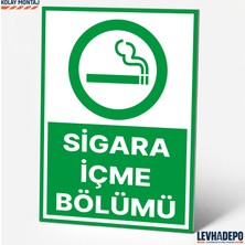 Levhadepo Sigara Içme Bölümü Uyarı Levhası Dekota