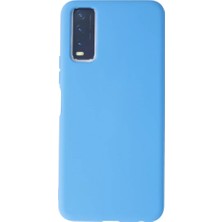 Uravas Store Newface Vivo Y11S Kılıf Nano Içi Kadife Silikon - Mavi