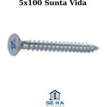 Seka Hand Tools 5X100 Sunta Vida Paket 100 Adet Kalınlık 5 mm - Uzunluk 100 mm Sivri Uçlu Ahşap Tahta