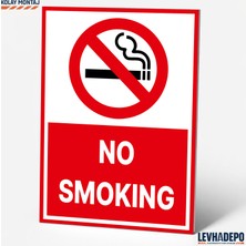 Levhadepo No Smoking (Sigara Içmek Yasaktır) Uyarı Levhası Dekota