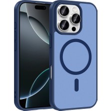 Tekno Grup Iphone 16 Pro Kılıf M-Safe Şarj Destekli Babet Kılıf-Mavi