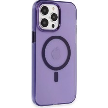 Uravas Store Iphone 14 Pro Max Kılıf Tron Şeffaf Magsafe Kapak - Derin Mor