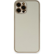 Uravas Store Iphone 12 Pro Kılıf Coco Deri Silikon Kapak - Beyaz