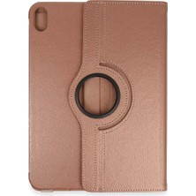 Uravas Store Ipad 2022 10.9 (10.nesil) Kılıf 360 Tablet Deri Kılıf - Rose Gold
