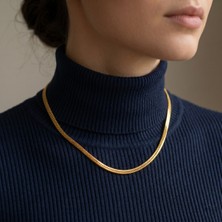 Bilezikci 14 Ayar Altın Örme Model Zincir Kolye - Modern İtalyan Tasarım 3 mm