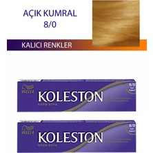 Wella Koleston Açık Kumral 8/0 Kalıcı Krem Saç Boyası 60 ml 2 Adet Amonyaklı Etkili Form