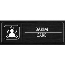 Mayeka Bakım İsimlik Siyah Metal Kapı İsimliği Levhası Yönlendirme Tabelası