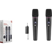 Uravas Store Profesyonel Kablosuz Uhf 2’li̇ Mi̇krofon Seti̇ - 6.35MM - Si̇yah HDX2791