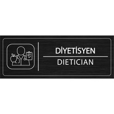 Mayeka Diyetisyen İsimlik Siyah Metal Kapı İsimliği Levhası Yönlendirme Tabelası