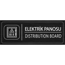 Mayeka Elektrik Panosu İsimlik Siyah Metal Kapı İsimliği Levhası Yönlendirme Tabelası