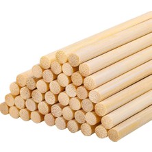 Omeyva Ahşap Bambu Maket Patates Kızartma Çubuğu Çöp Şiş - Boy : 35 Cm./ En : 5 Mm. - 50 Adetlik 1 Paket