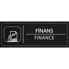 Mayeka Finans İsimlik Siyah Metal Kapı İsimliği Levhası Yönlendirme Tabelası