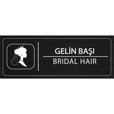 Mayeka Gelin Başı İsimlik Siyah Metal Kapı İsimliği Levhası Yönlendirme Tabelası