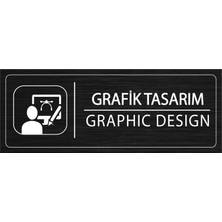 Mayeka Grafik Tasarım İsimlik Siyah Metal Kapı İsimliği Levhası Yönlendirme Tabelası