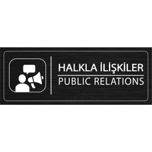Mayeka Halkla İlişkiler İsimlik Siyah Metal Kapı İsimliği Levhası Yönlendirme Tabelası